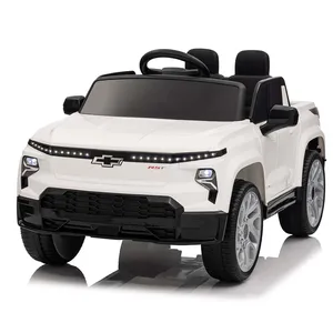 Chevrolet Silverado Licensed 12V Electric Ride-On Car Unisex Kids Four Wheeler 2.4G Remote Control Double Battery Power Plastic
