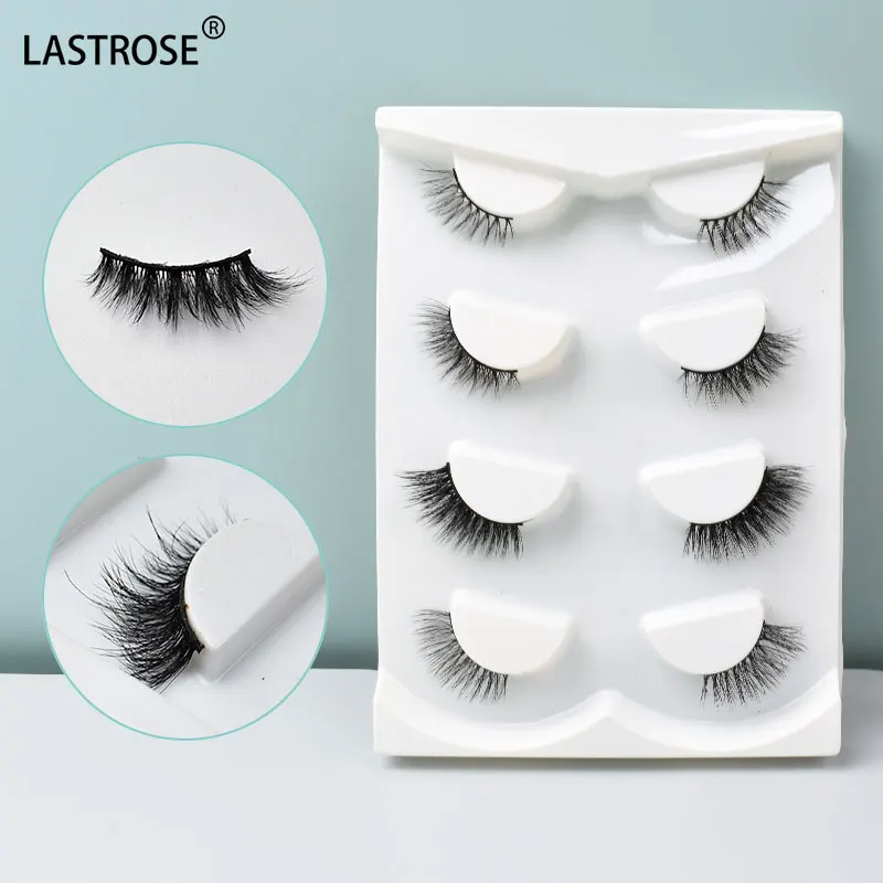 Wholesale Half Eye Lashes 3d Faux Mink Terminal Eyelash Customized ...