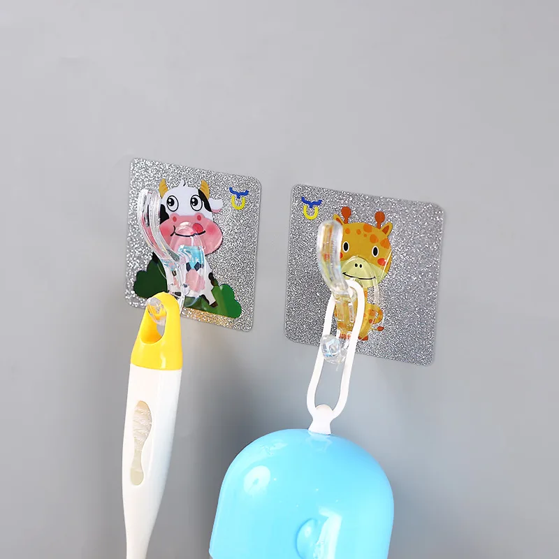 new crystal glue strong traceless paste pattern coat and hat novelty hooks traceless hanger behind bathroom door factory