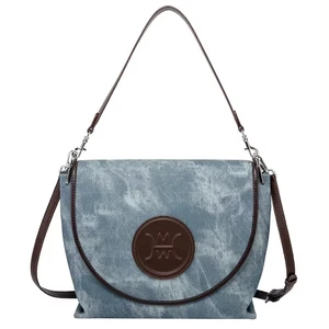 2026 Women's Luxury Minimalist Retro Handbag Large Diagonal Shoulder Nylon Denim Blue with PU for Summer and Autumn