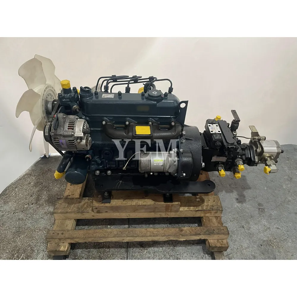 Ready to Ship V1505 Complete Engine Assy With Hydraulic Pump Fit for Kubota V1505 Engine