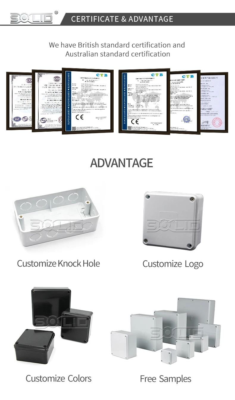 British Standard Electrical Box Plastic Box Shallow Pvc Switch Boxes