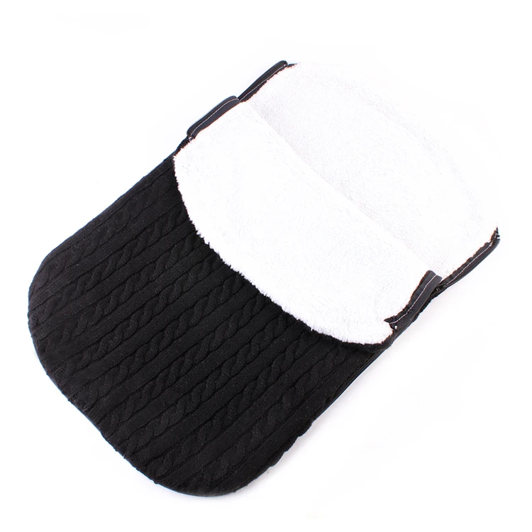 Оптовая продажа теплая вязаная детская зимняя коляска спальный мешок молния закрытия