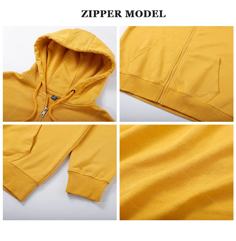 Men Custom Heavyweight Hoodies Logo Oversize Blank Hoodies Zip Up