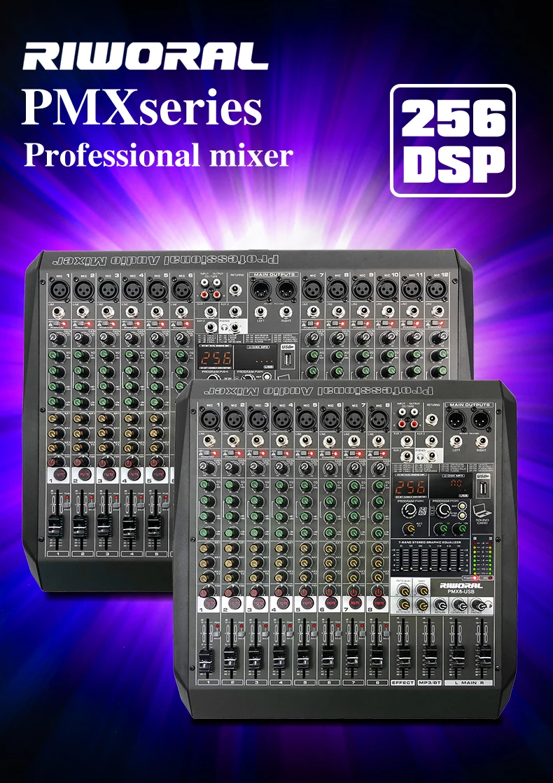 Pmx8 Factory Direct Sales Performance Stage Audio Mixer Sound 8