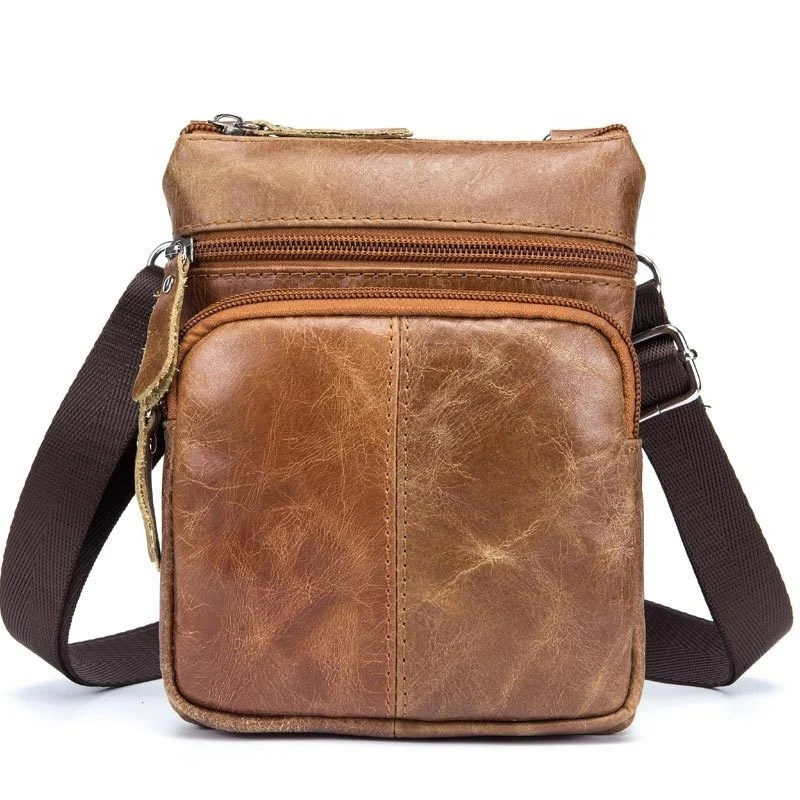 amazon men's leather shoulder bolsa