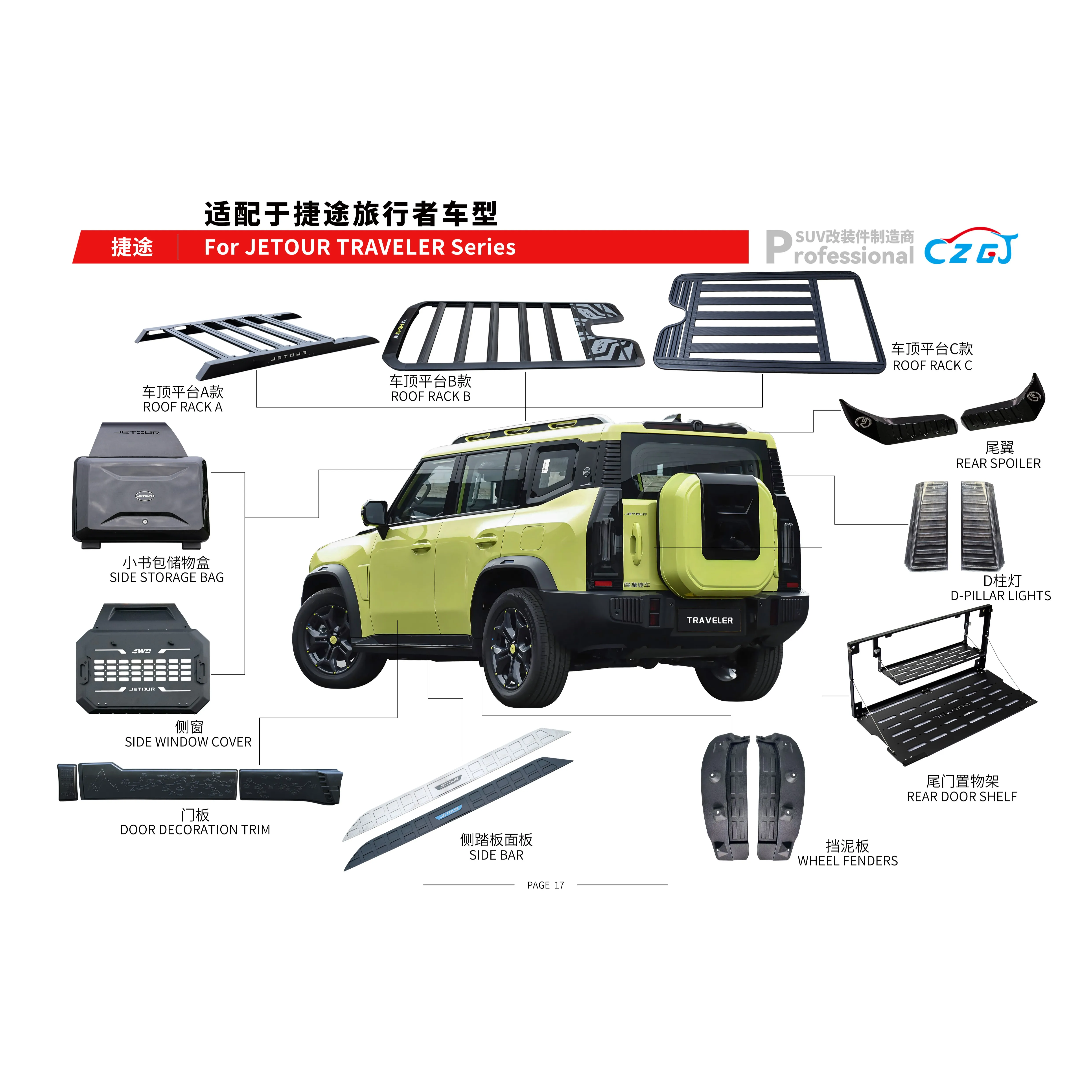 Perfect Fit 4x4 Off Road Car Accessories Auto Body Kit Spare Parts For