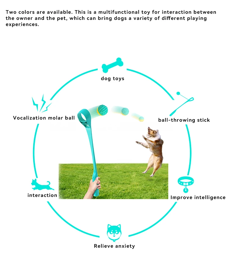 NEW Pet Supply Factory Wholesale Company's New  Bite Sound Dog Toy Outdoor Ball Thrower factory