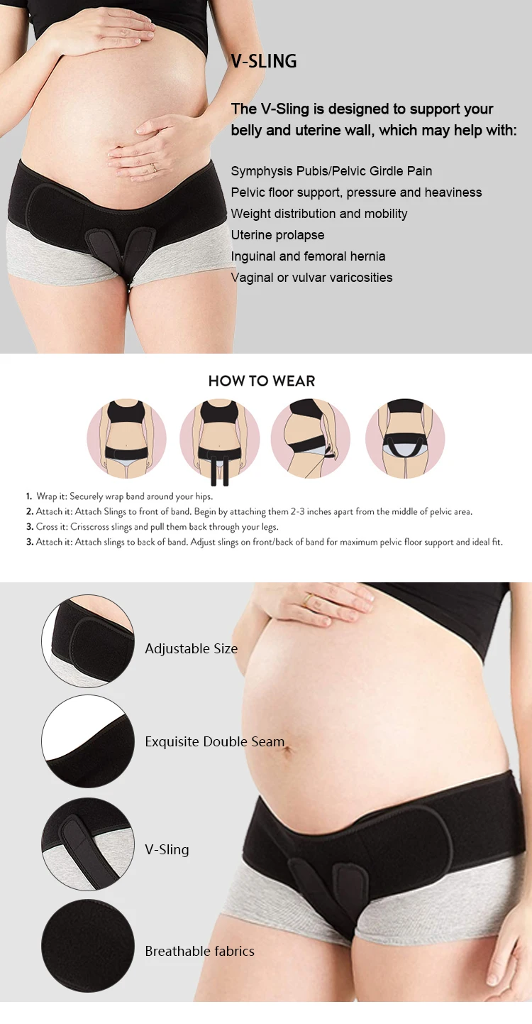 V-Sling Maternity Pelvic Support for Belly and Uterine Wall Belly Bandit 