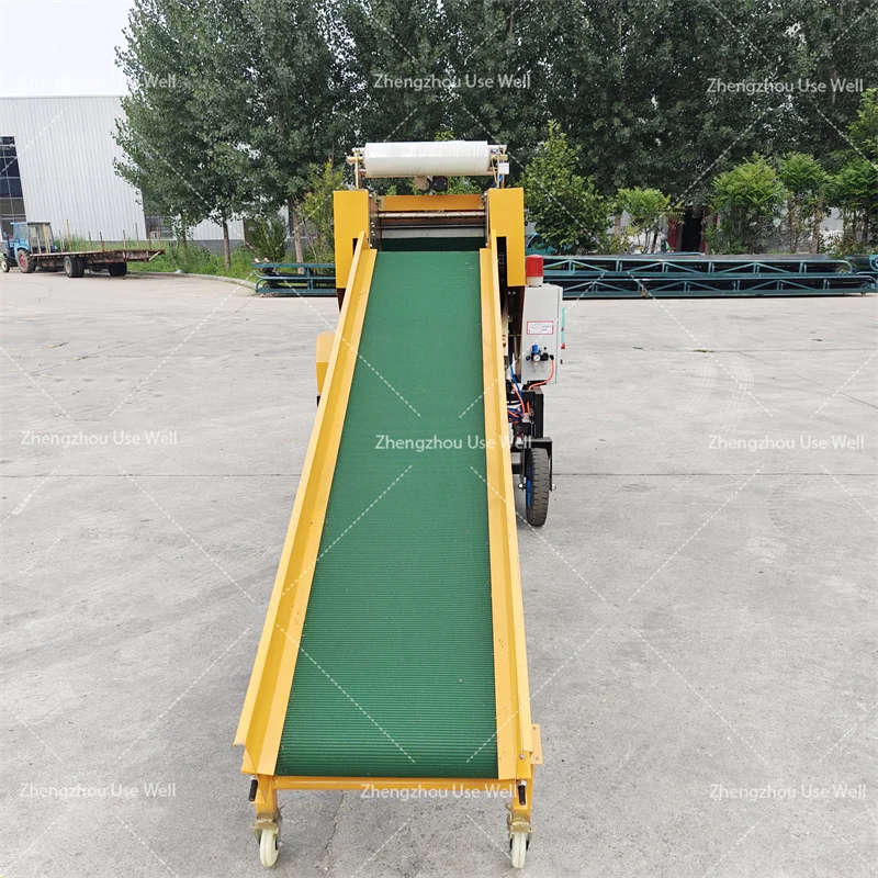 Diesel Motor Silage Hay Wrapping Machine Round Combined Silage Wrapper Machine Rice Husk Strip Compression Machine for Kenya