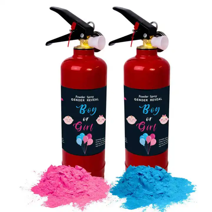 Girl or Boy Baby Gender Reveal Fire Extinguisher 250g Powder Smoke Color Blasters