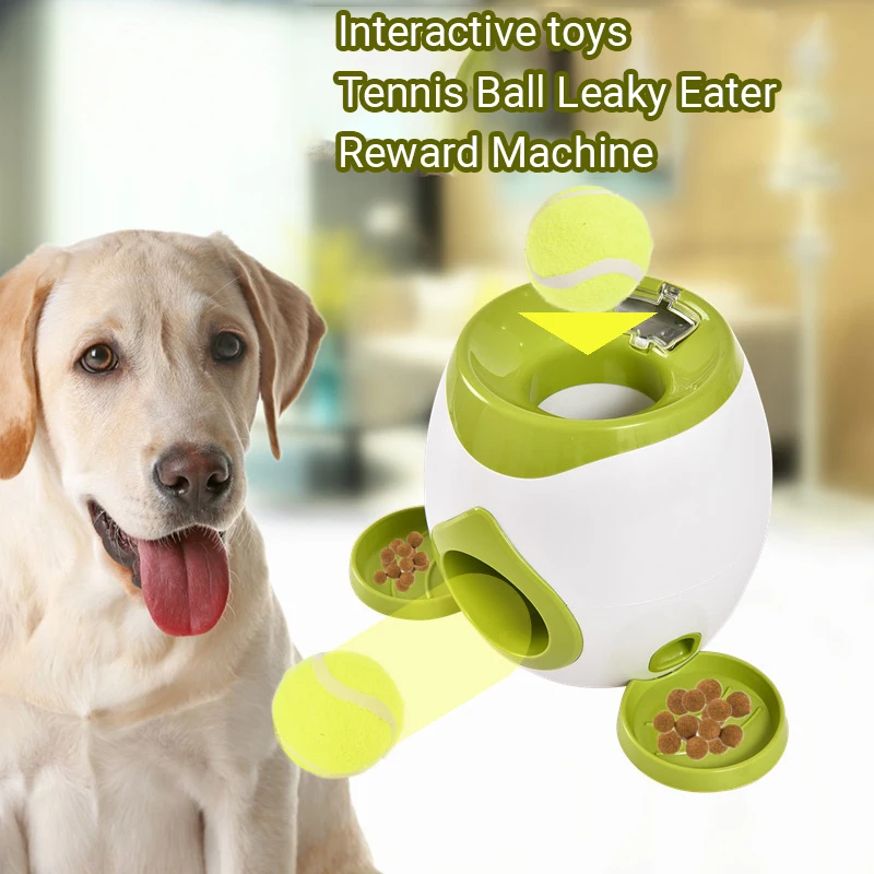 Pet Interactive Toy Ball Machine Dog Teasing Toy Puppy Thrower Ball Launcher Pet Tennis Snack Reward Machine