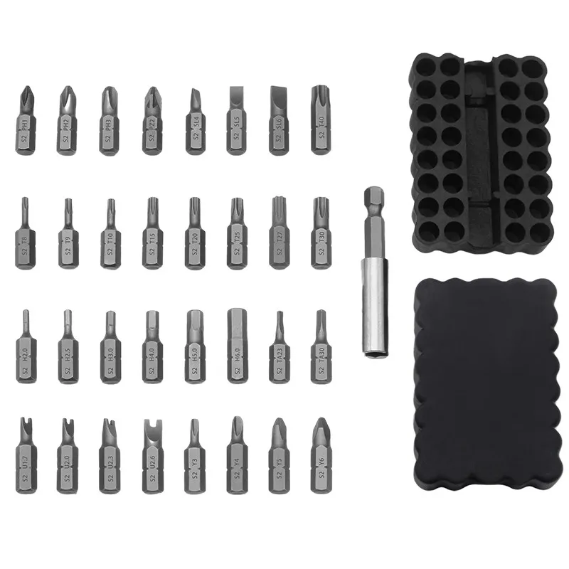 MOYOTEC 33-Piece 1 Inch Length S2 Material Screwdriver Bit Set with…