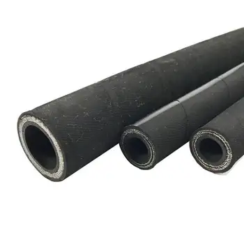 Stainless steel braided  Flexible High Pressure Hydraulic Rubber Hoses R2 3/8 3 Inches Diameter