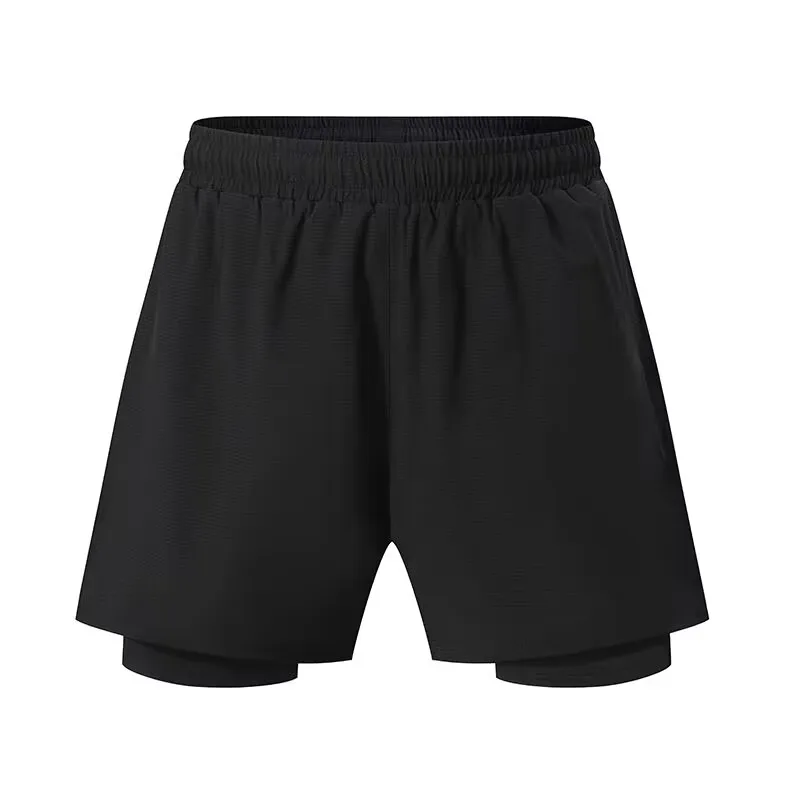2023 Summer New Sports Pants Shorts Men's Running Pants  Piece Fiess Pants Quick Drying Training Trousers With Pockets886_voghion.com
