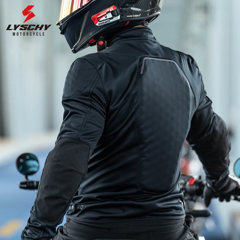 LYSCHY New Motorcycle Riding Jacket High Elasticity Slim Jacket Fall  Prevention Breathable Mesh Riding Outdoor Sports Jacket