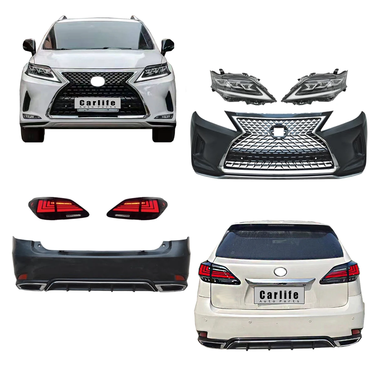 Lexus RX RX350 20019-2015用フェイスリフト自動車部品2021モデル