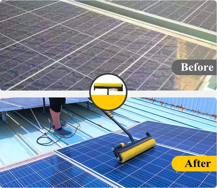 Single-Head Achieve Optimal Performance with Lithium Battery-Powered Brush  on Platform and Charger Telescopic Handle and Heavy-Duty Bristles - China  Solar Panel Cleaner Brush, Solar Panel Cleaning Brush