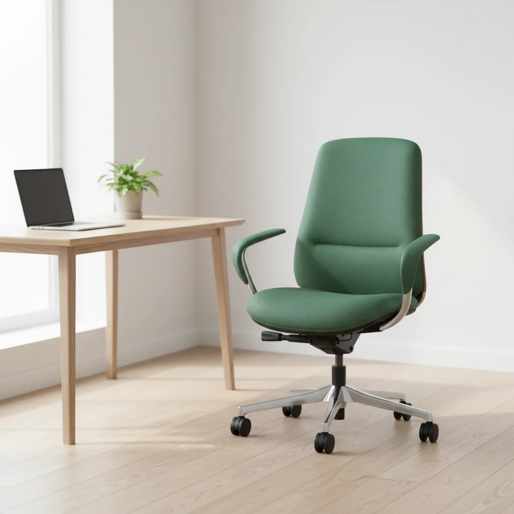 Modern Ergonomic Leather Executive Adjustable Height Breathable Office Chair 3