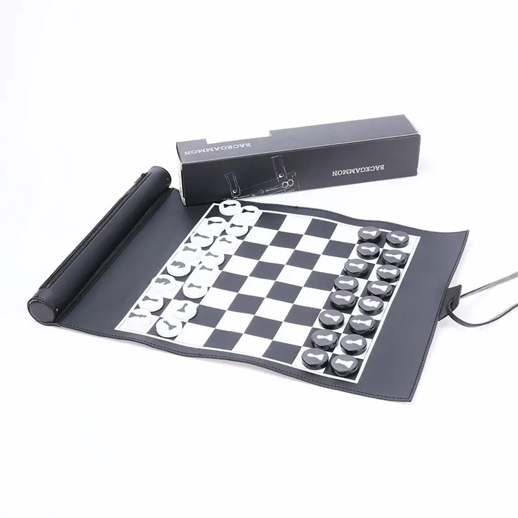 Personalised Leather Travel Chess Set 