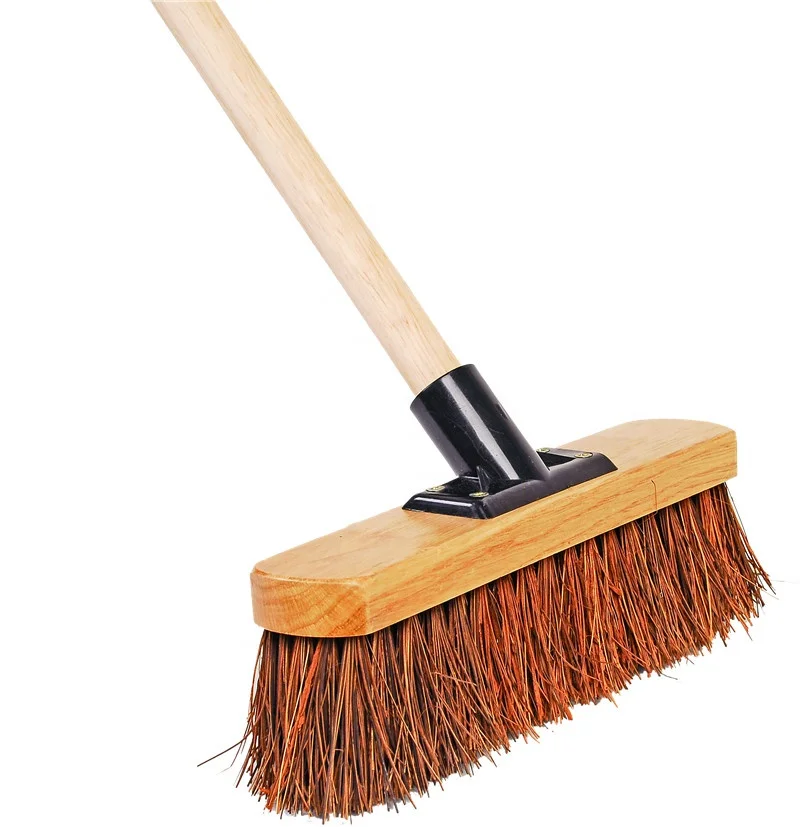10" Soft Natural Coco Broom Head Sweeping Brush Replacement Indoor & Outdoor 