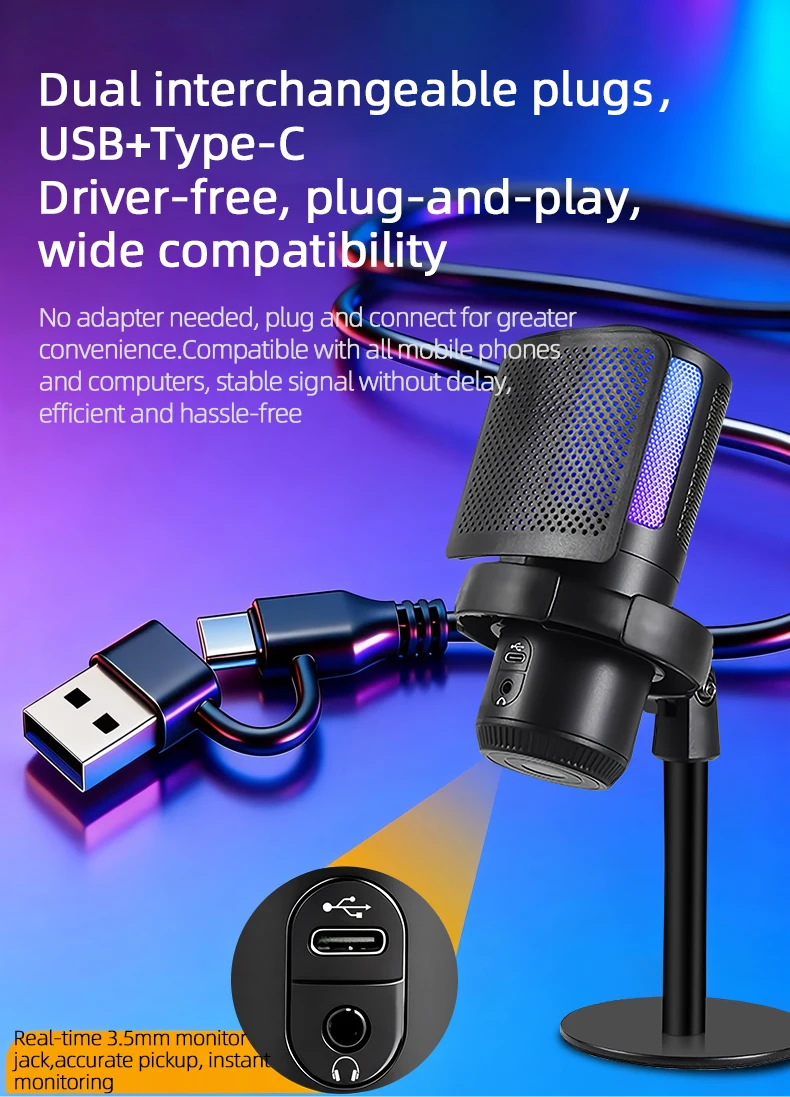 GAM-ZX797 Condenser Microphone - Pro Recording Studio Kit