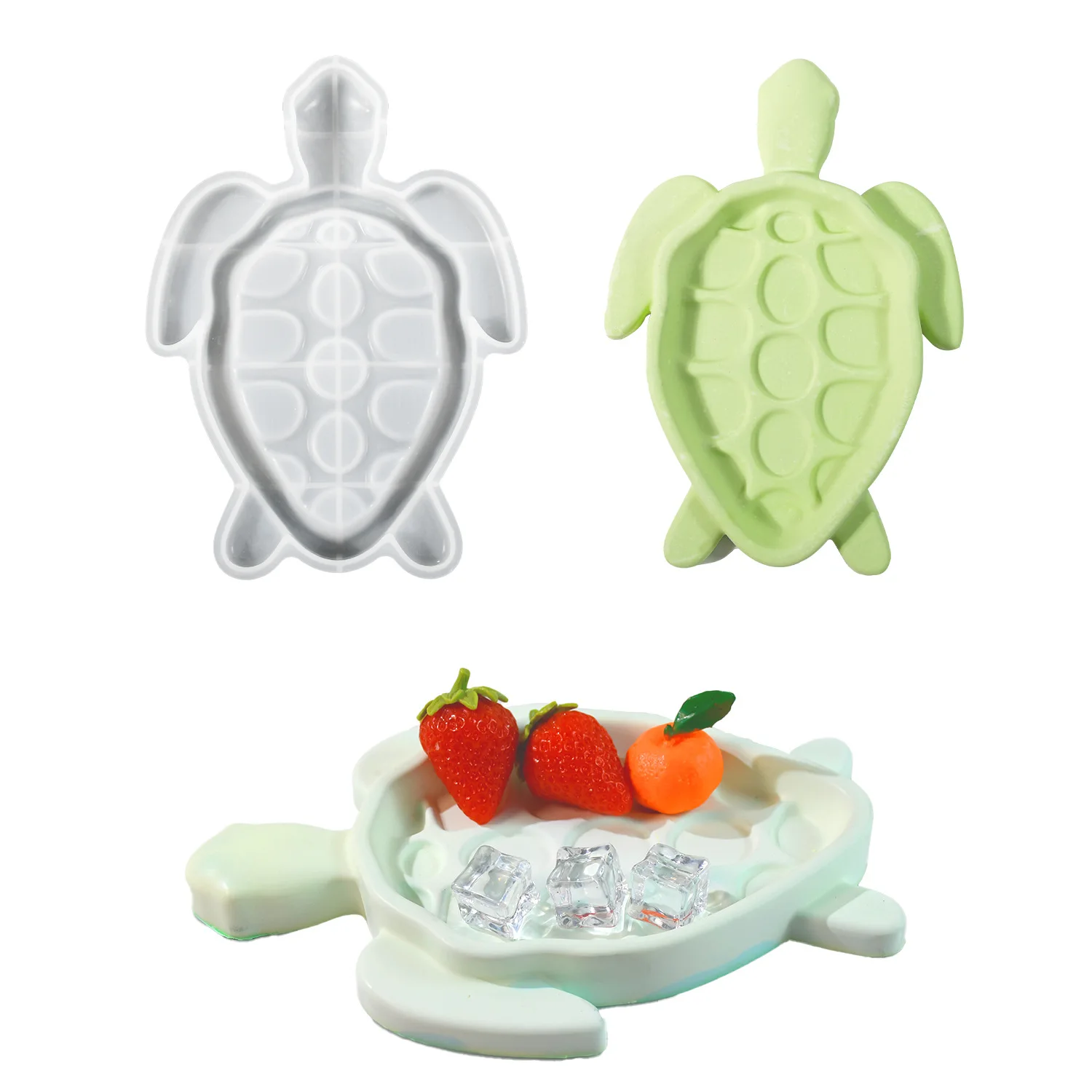 Diy Turtle Tray Silicone Resin Storage Mold Drip Glue Mold for Cake Tools Plaster Saucer Mold factory