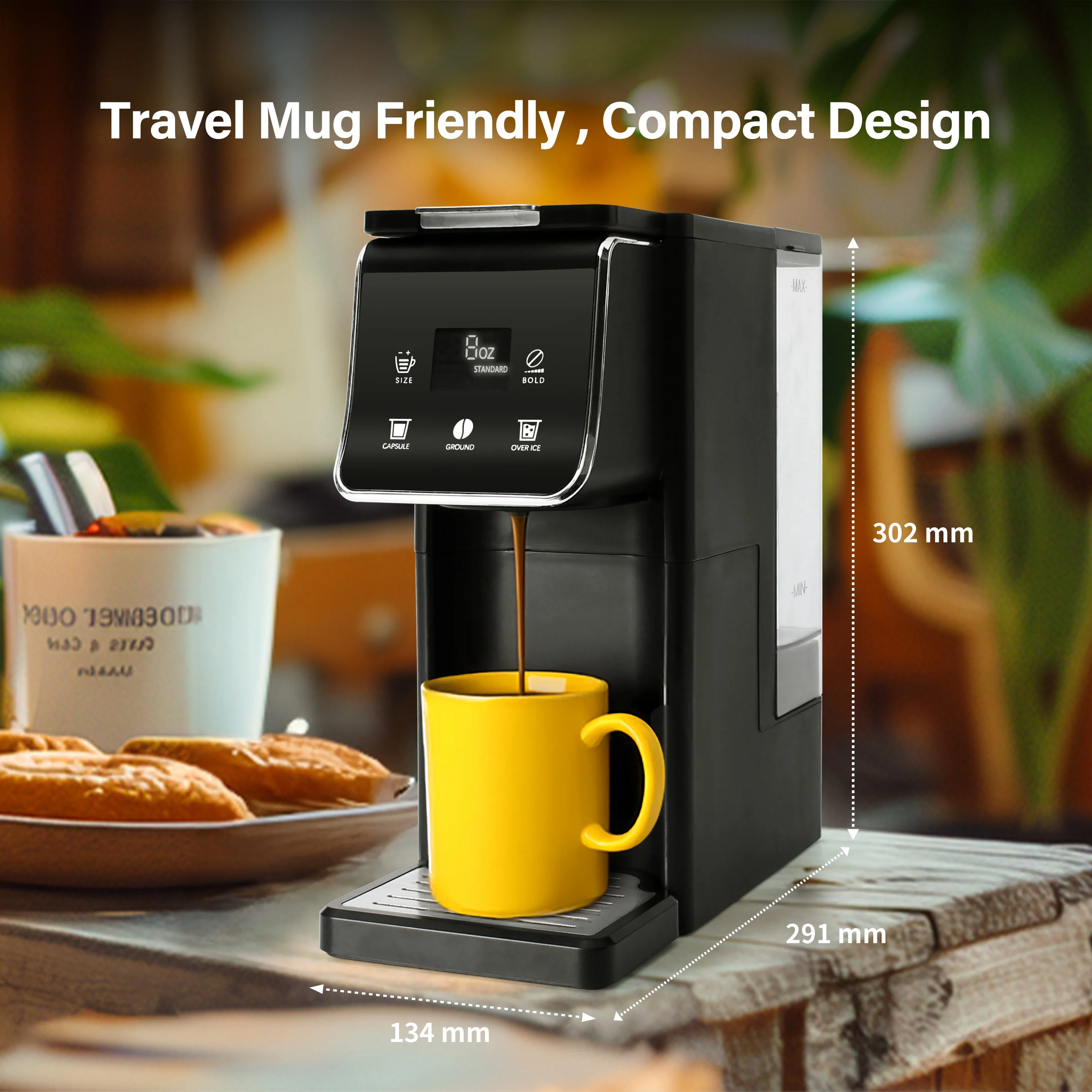 Multifunctional 3 In1 Espresso Coffee Machine for K-cup Capsule Coffee Brewer