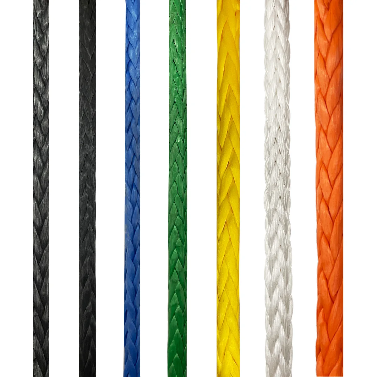 حبل مضفر صناعي متعدد الألوان مكون من 12 خيطًا لسحب ونش الإرساء