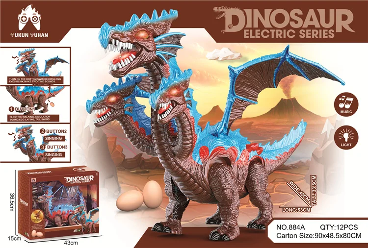 Alibaba.com: New Style Kids Boys Plastic ABS Three Headed Dragon