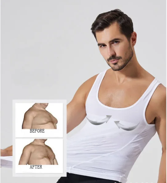 Men Slimming Body Shaper Vest Stringer Compression Shirt Vest Slim Tank Top Undershirt for Men