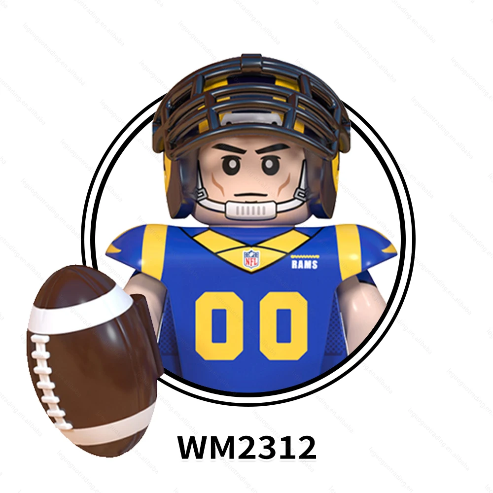 Wholesale LEGUOGUO Minifigs NFL Football team Rugby player Steelers Rams  Buccaneers Dolphins building blocks sets kids toys WM6133-6136 From  m.