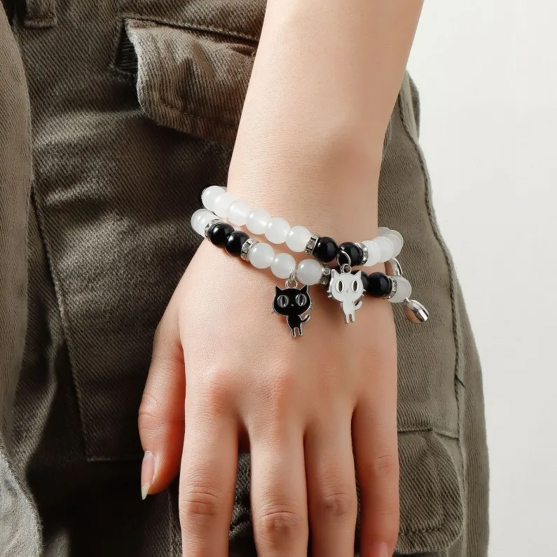Hot Sale Jewelry Crystal Beads Valentine's Day Good Friends Fine Chain & Link Couple Bracelets Friendship Bracelets for Man