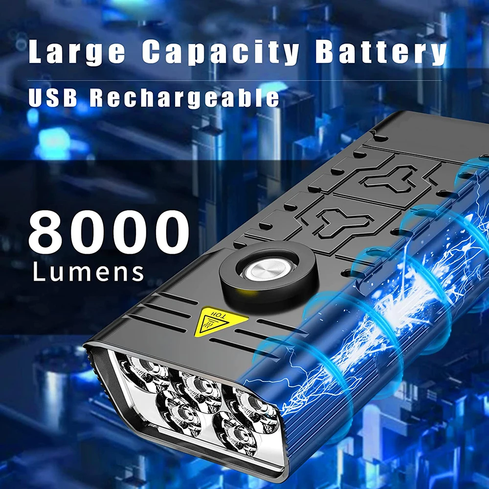 Motor Spotlight Rechargeable High Power Bank 10000mah Bike Led Bicycle