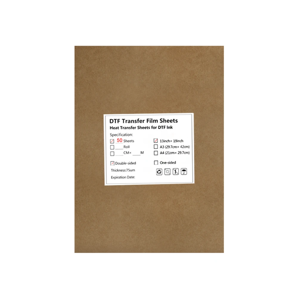 best DTF PET Film 13x19 (A3+) 100 sheets for dtf printing double sided