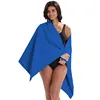 Bolso de malla redondo estilo rayas azul royal