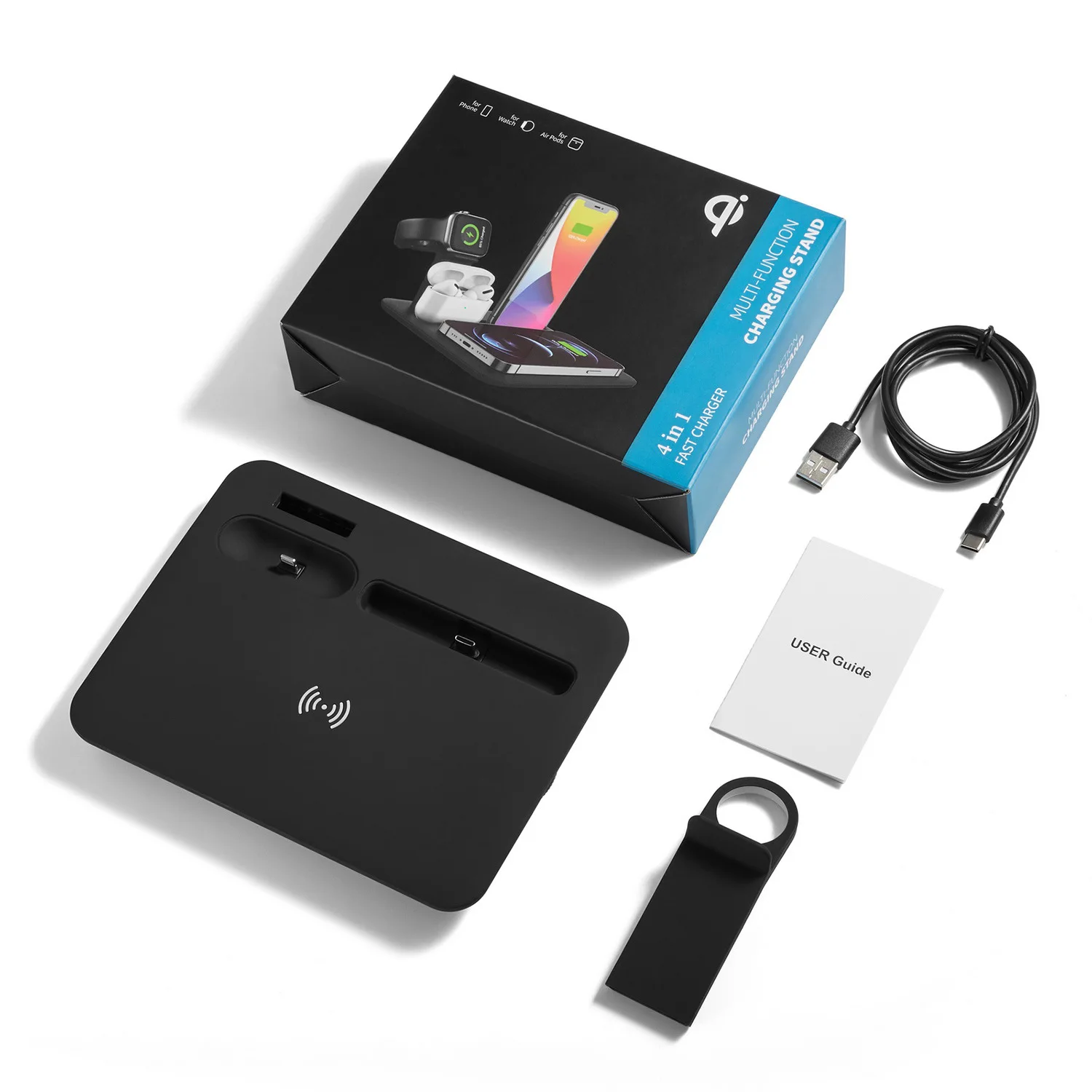 Charging Station Wireless Desk Phone Charger Slim Retractable