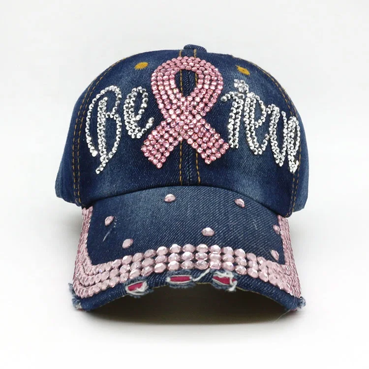 Design Custom Logo Denim Hat 6 Panel 