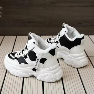 K5013 New Women's Shoes 2026 Winter Warm Sports Thick Sole Shoes Fashion Student Cotton Shoes Increase in Height