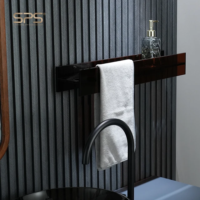 61 Series Bathroom Shelf Accessories Acrylic Material Tissue Holder Towel Rack Multi-function Hotel Washroom Storage Shelf