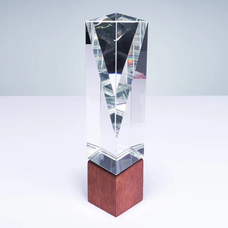 Factory direct custom plated color resin k9 crystal color printing trophy supplier