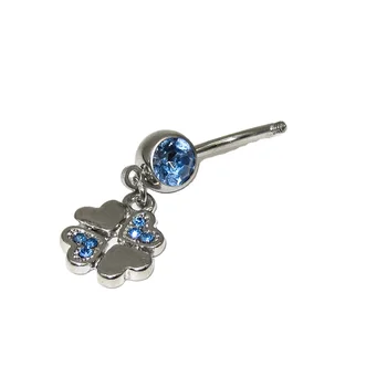 Body Jewelry Single Heart Belly Button Ring for Women Zirconia Navel Ring Stainless Steel Jewelry