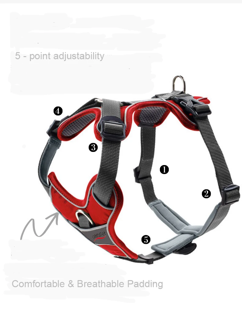 Custom No Pull Reflective Dog Harness Soft Padded Breathable Dog