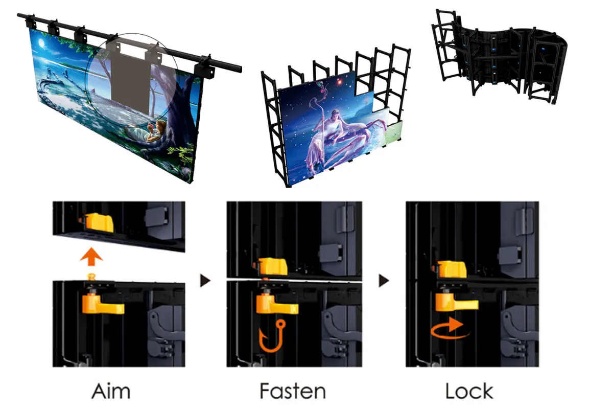 Exhibition Backdrop Indoor Full Color LED Display P3.91 Rental Screen