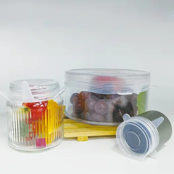 Food Grade Fresh-keeping Cover Silicone Soft Durable Food Cover Easy To Clean BPA Free Silicone Stretch Lid Sustainable