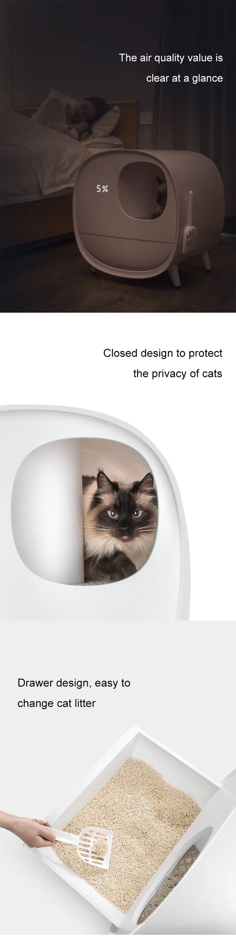 Auto Cat Litter Box Robot Machinery Large Electronic Smart Cat Toilet