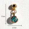 Blue zircon four-leaf flower