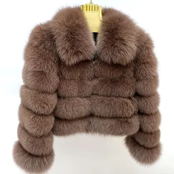 Women Natural Fox Fur Coat Real Fox Fur coat winter genuine fox fur coat