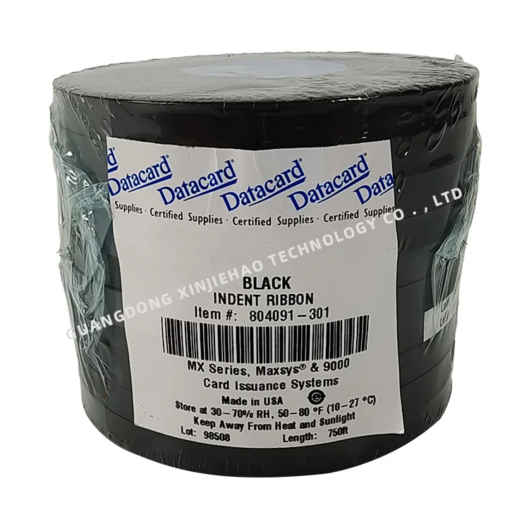 Indent Ribbon Entrust 804091-301 Black Indent Ribbon for Card Printers