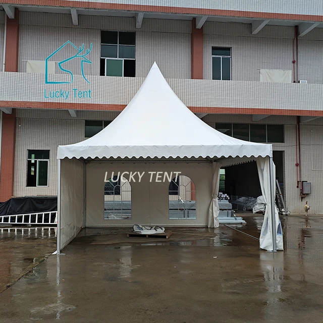 20Ft Event Exhibition Tent 6x6m Aluminum Frame Pagoda Tent for Outdoor Commercial Trade Show